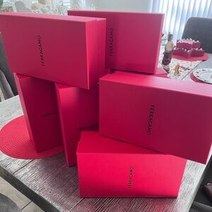 Ferragamo 8 Red Gift Boxes